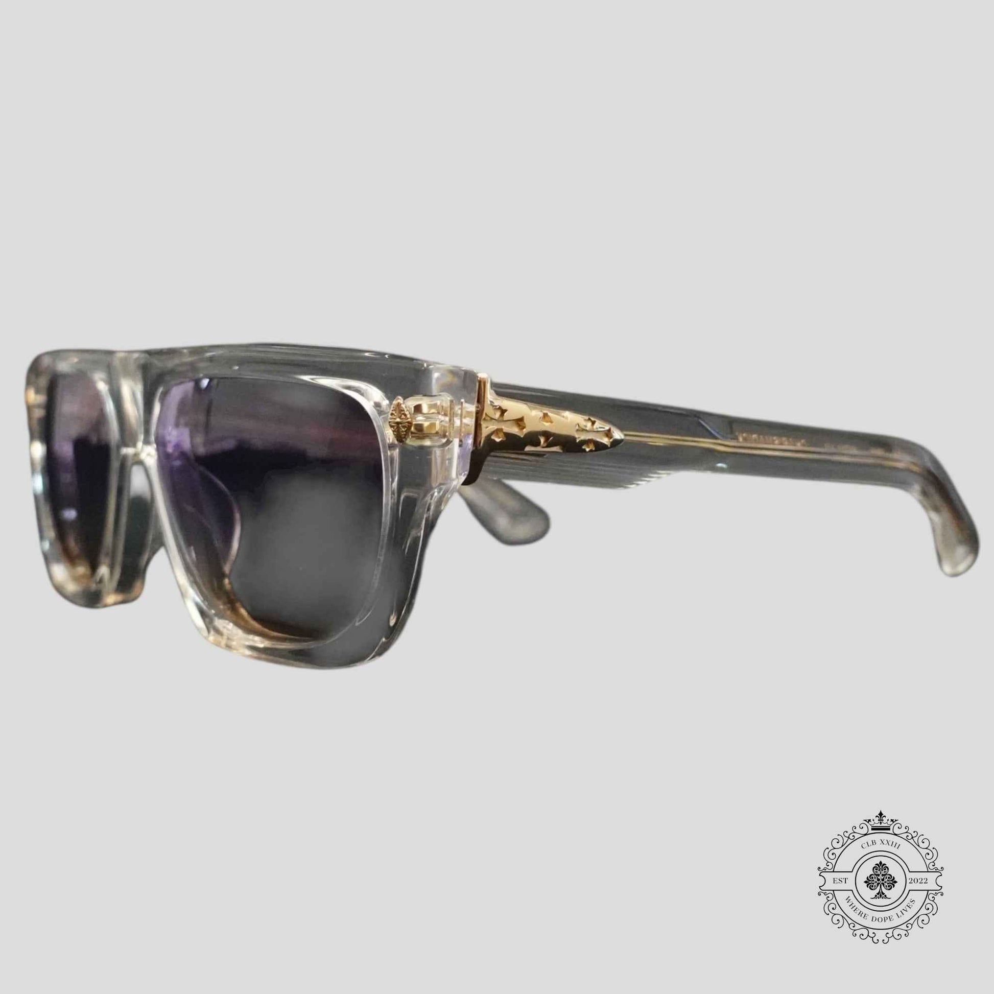 Chrome Hearts Charismadick Glasses in Clear/Gold