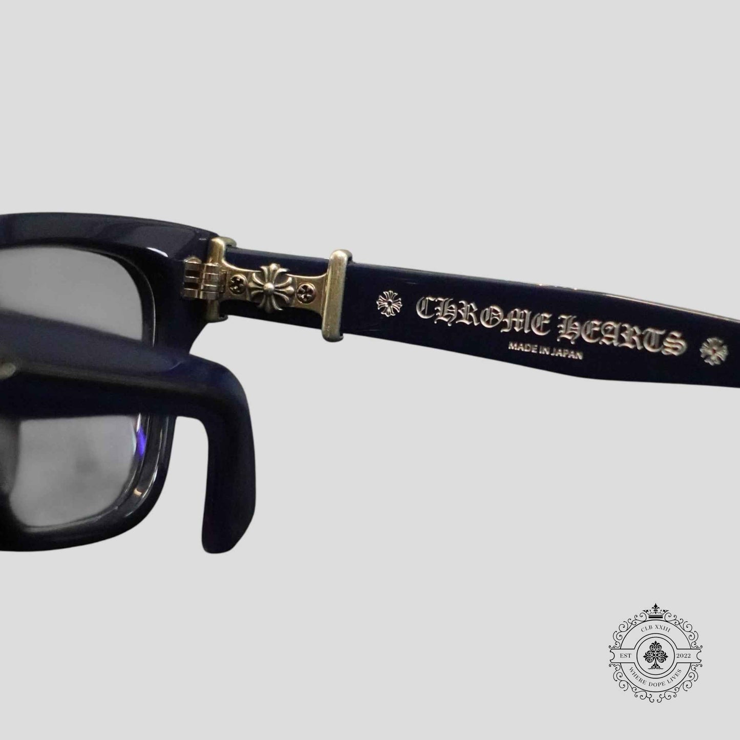 Chrome Hearts Vagillionaire II Glasses in Blue/Silver