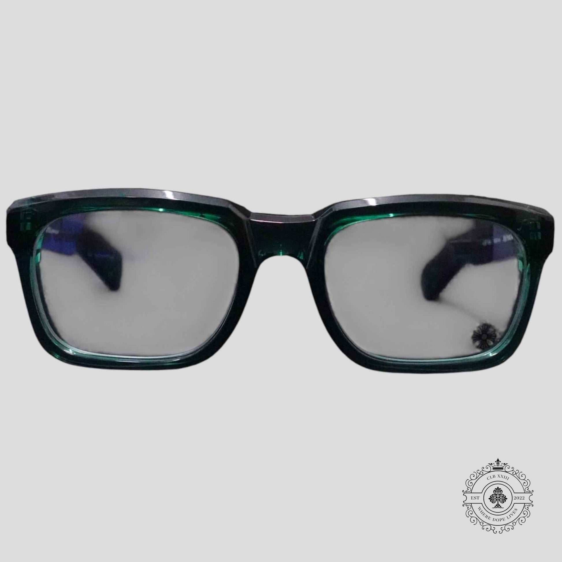 Chrome Hearts "See You In Tea" Sunglasses in Marine Green/Silver