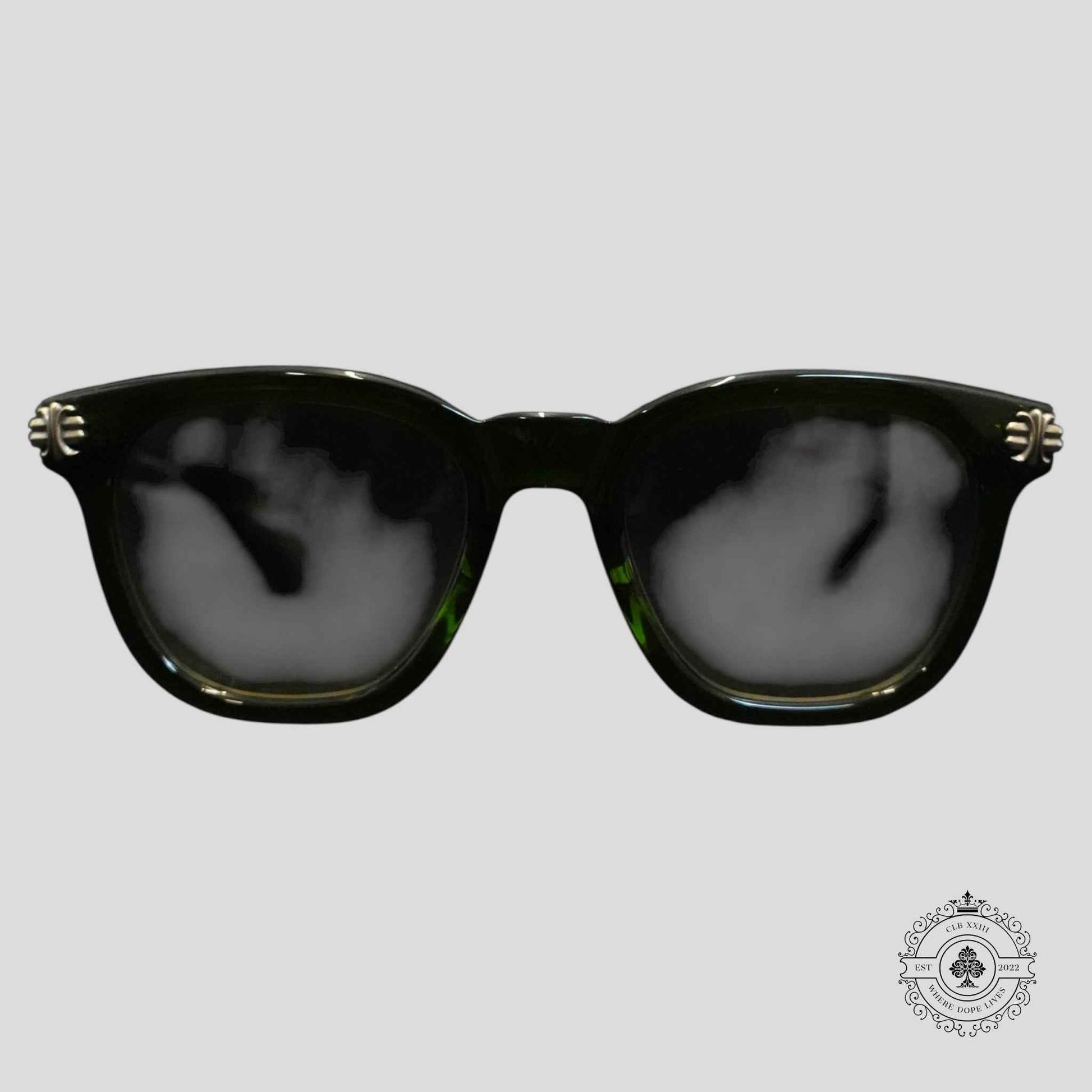 Chrome Hearts Smoke Show Sunglasses in Green/Silver