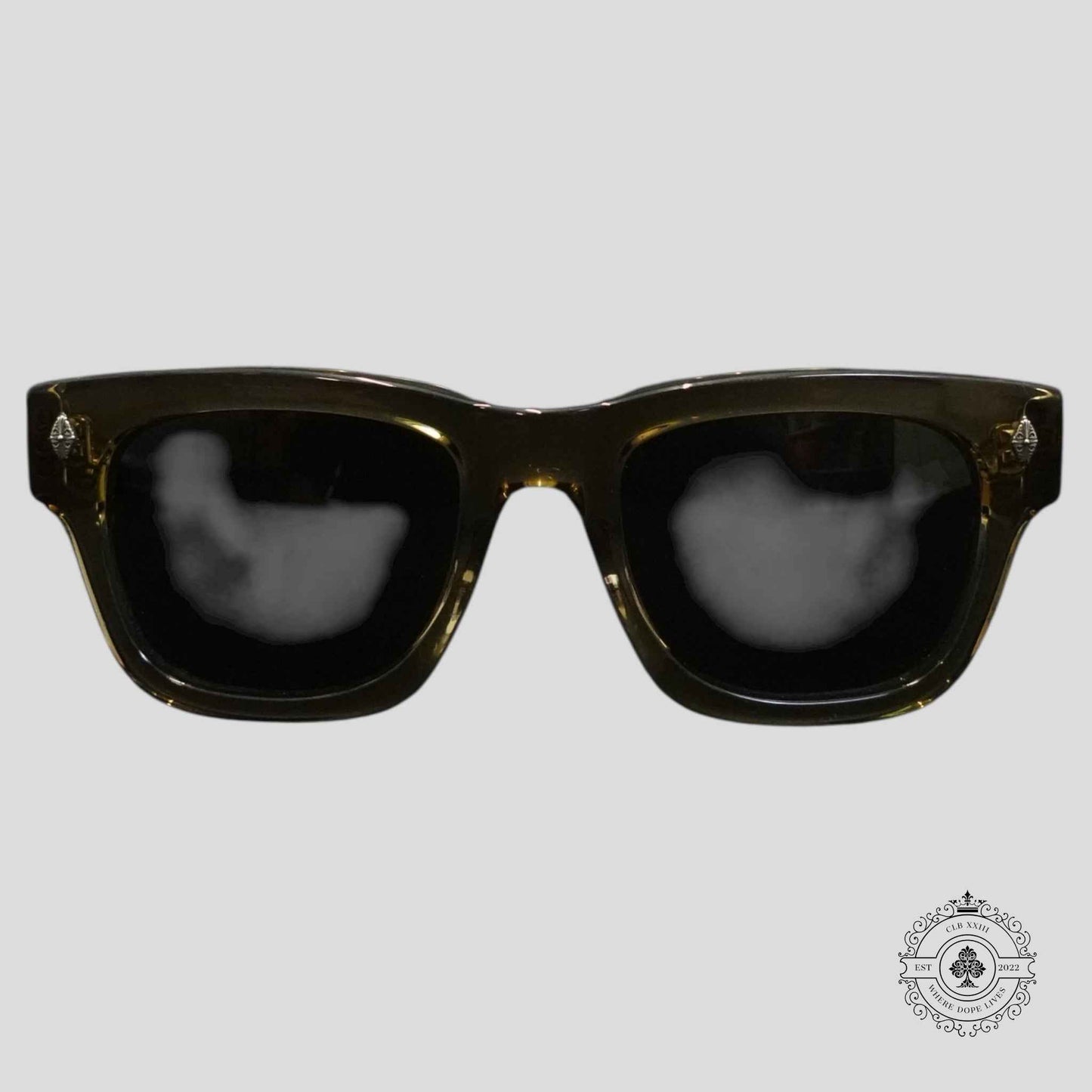 Chrome Hearts Dick Fitzener Glasses in Olive/Silver