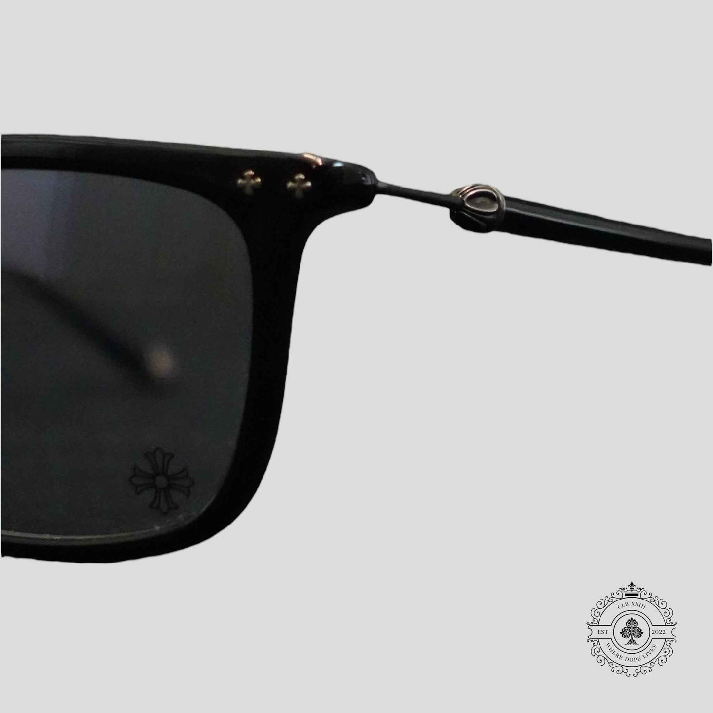 Chrome Hearts Big Ricky II-A Glasses in Black/Silver