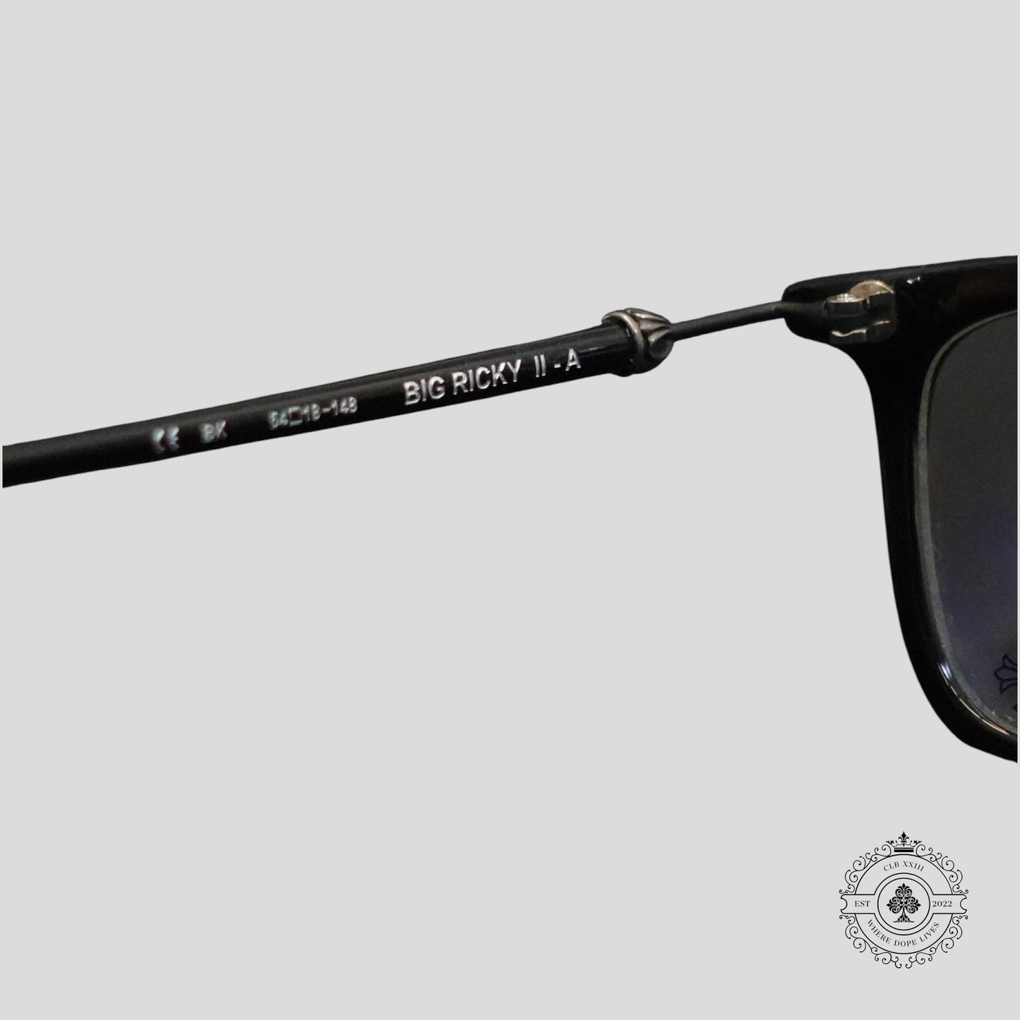 Chrome Hearts Big Ricky II-A Glasses in Black/Silver