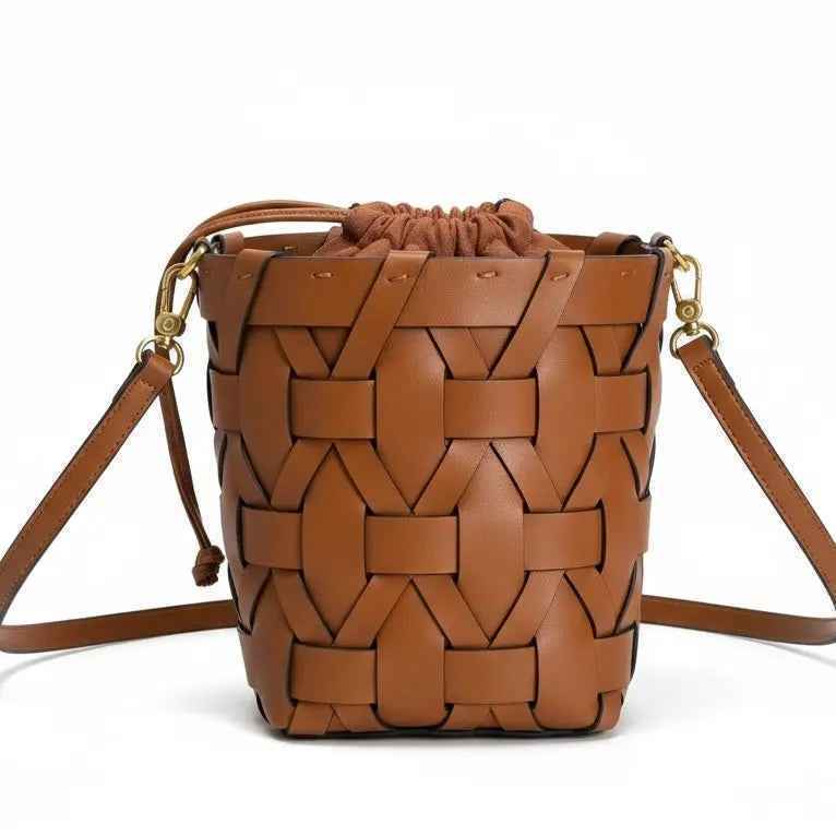 THE ZENOBIA WOVEN BUCKET BAG (FINAL SALE)