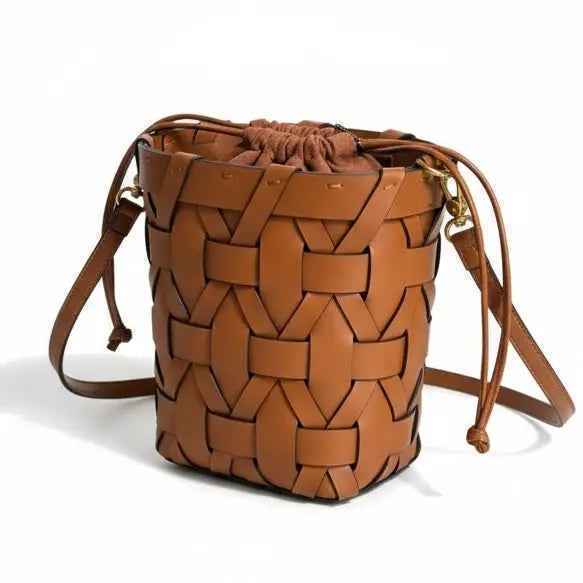 THE ZENOBIA WOVEN BUCKET BAG (FINAL SALE)