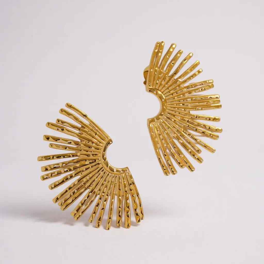 Sunburst Gold Earrings