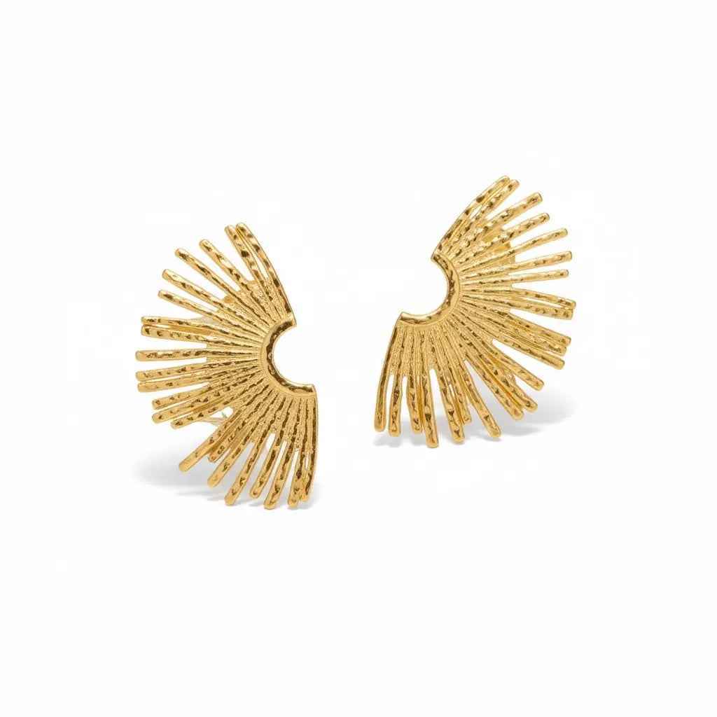 Sunburst Gold Earrings
