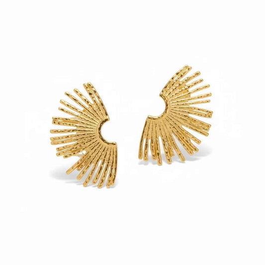 Sunburst Gold Earrings