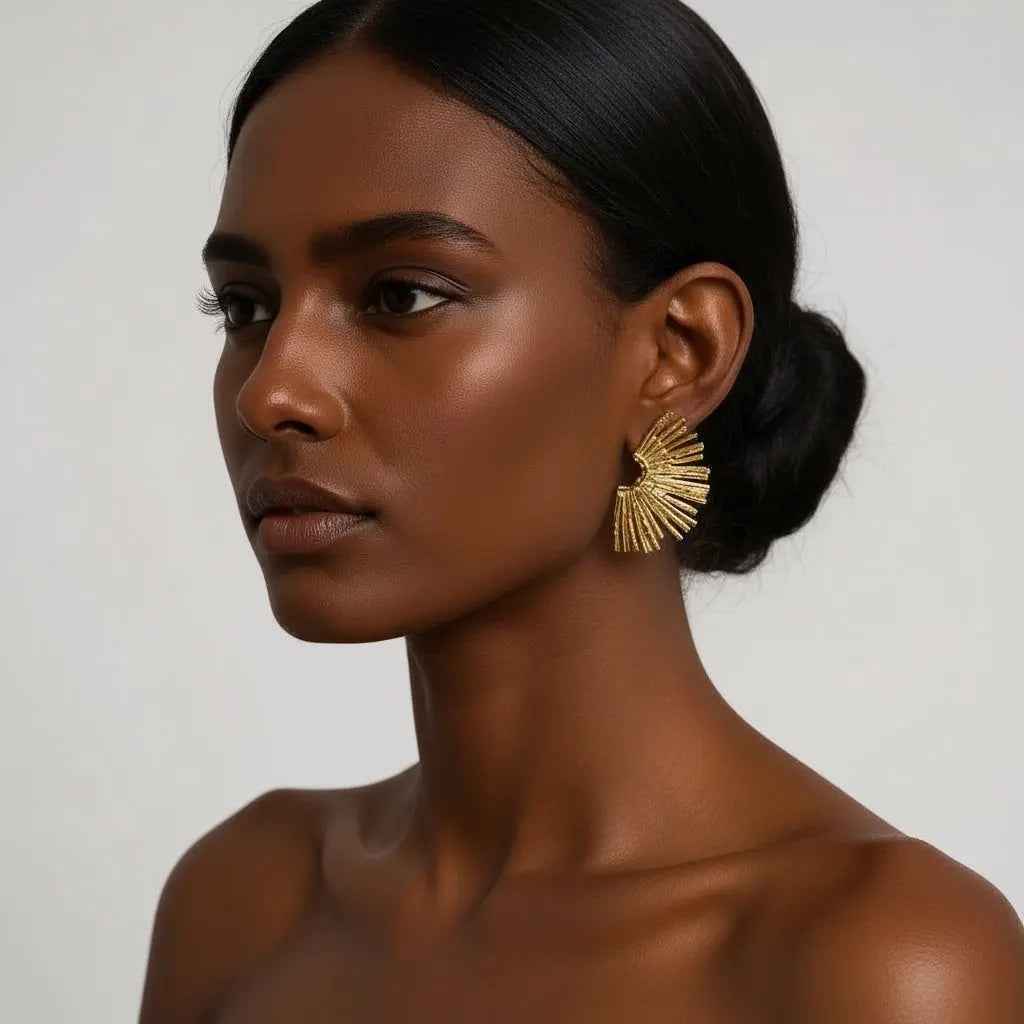Sunburst Gold Earrings
