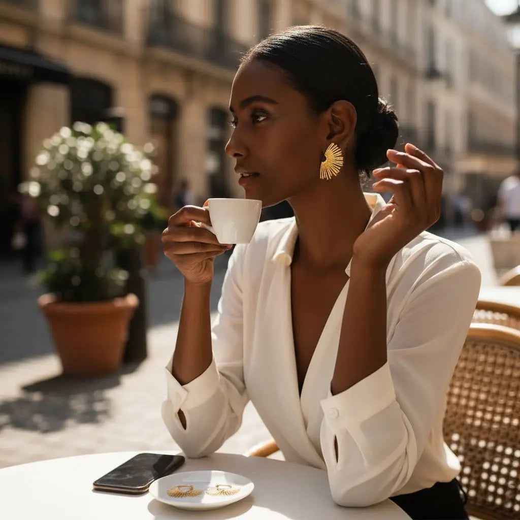 Sunburst Gold Earrings