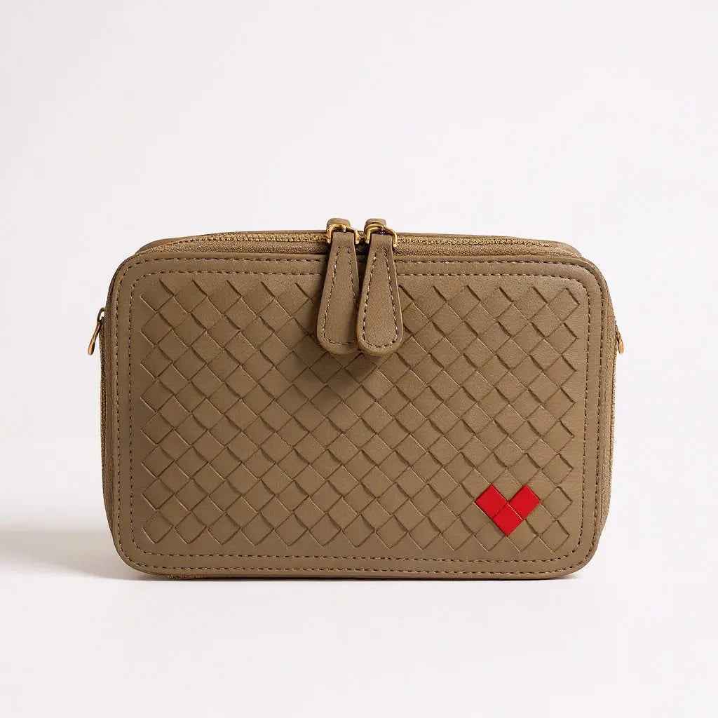 THE ROSETTA WOVEN HEART CROSSBODY(FINAL SALE)
