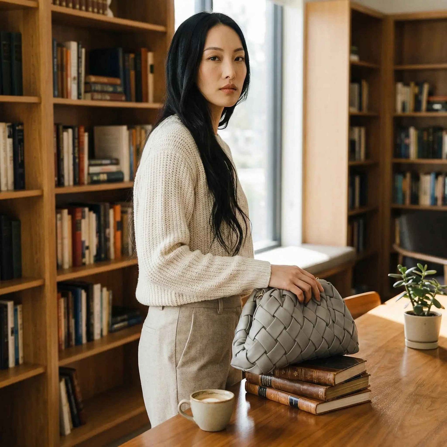 THE PHILLIS WOVEN CLUTCH