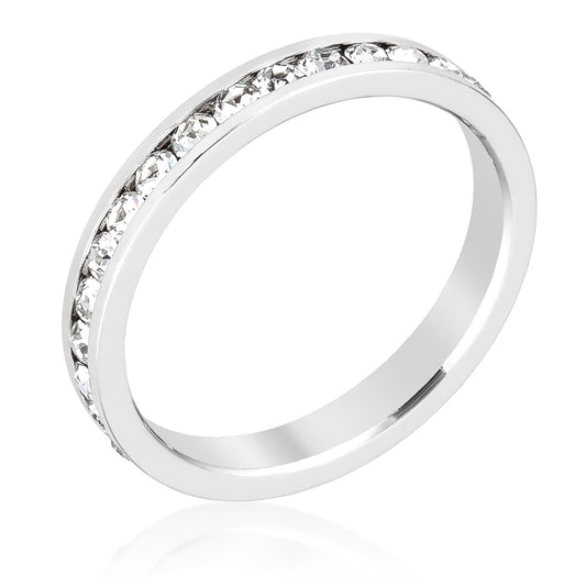 Snowflake 0.35ct CZ Simple Holiday Charm Band Ring