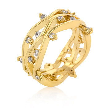 Gwen 1ct CZ Wide Ring