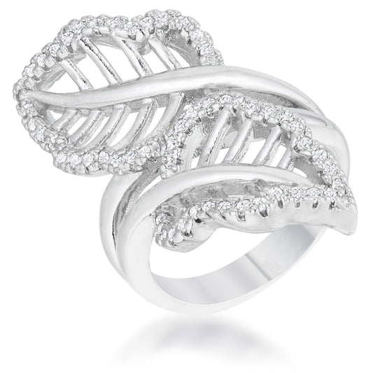 Lina 0.4ct CZ Leaf Wrap Ring