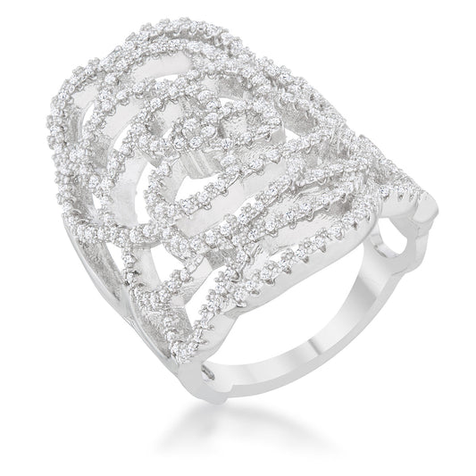 Rosa 1.25ct CZ Filigree Cocktail Ring