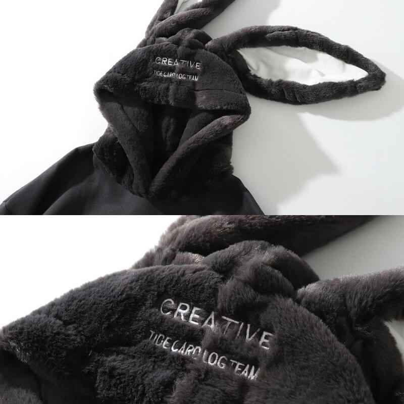 Rabbit Ears Hoodie Oversized streetwear Hoodies