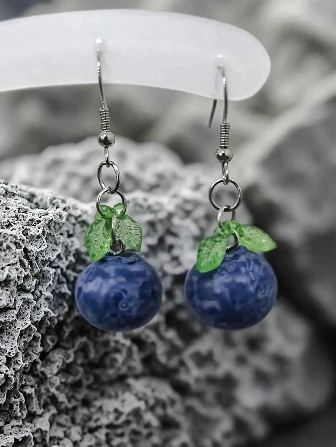 Everyday Realistic Fun Blueberry Earrings