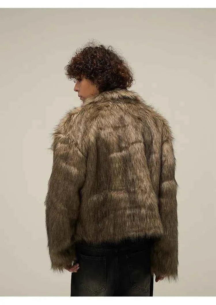Luxurious Faux Fur Winter Coat Jacket