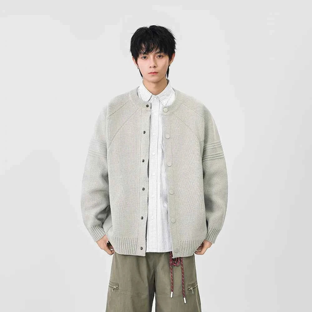 Soft Ribbed Knit Button Front Cardigan