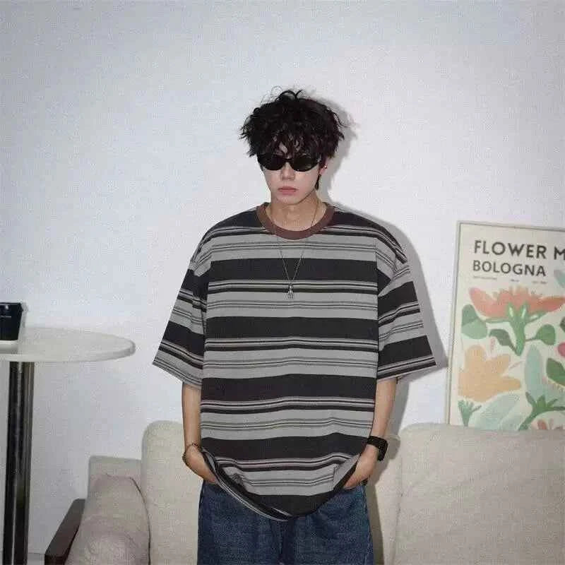 Vintage American Retro Striped T-Shirt