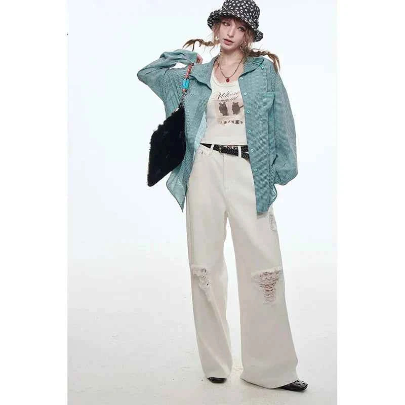 Chic Loose Wide Leg Jeans Jeans