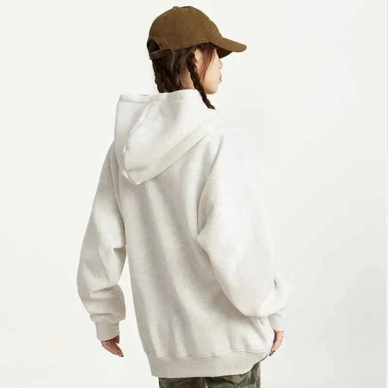 Cozy Oversized Letter Embroidery Sweatshirt