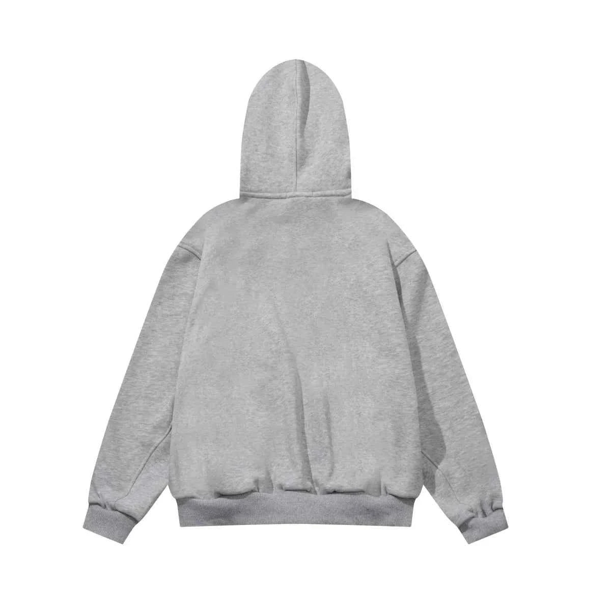 Winter Cozy Fleece Zip-Up Hooded Cotton Sweatshirt