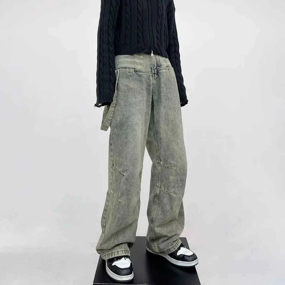 Vintage Yellow Mud Worn Workwear Jeans