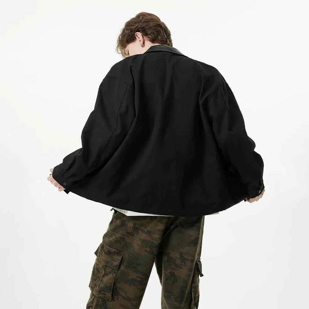 Streetwear Cool Windproof High Quality Cotton Patched Jacket