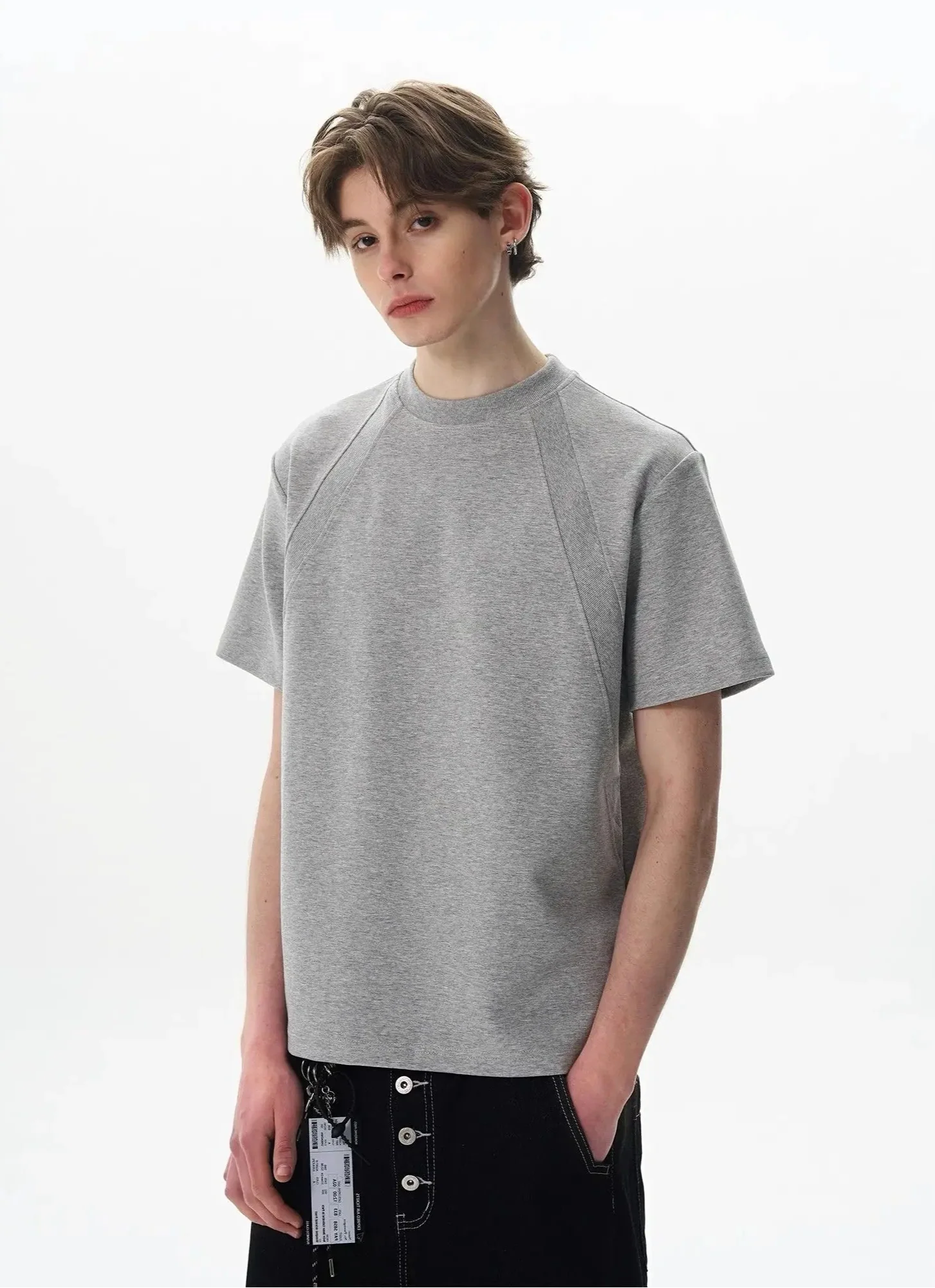 Space Cotton Stitched Box Fit T-Shirt - Luxuryurbanwear