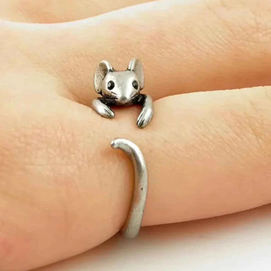Vintage Silver Animal Design Pinky Ring