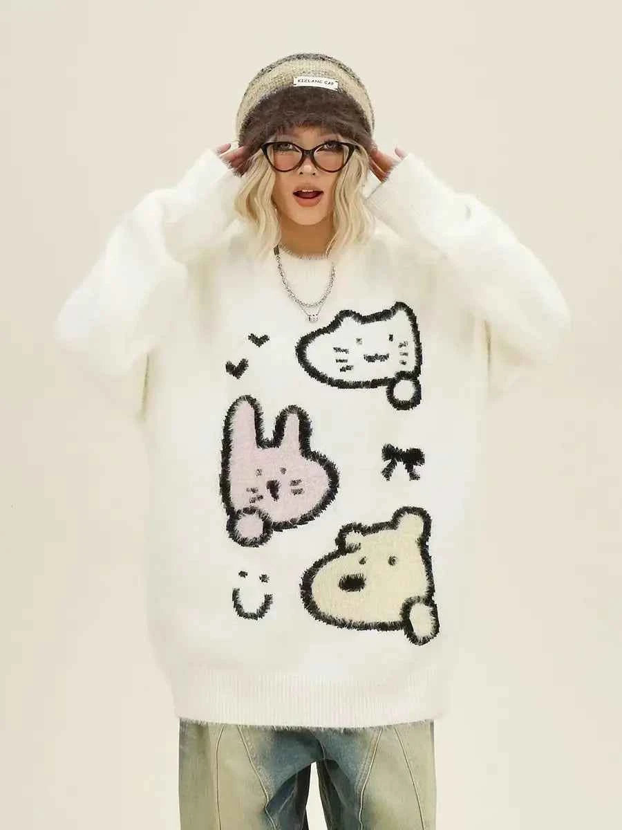 Cute Kawaii Knitted Long Sleeve Sweater