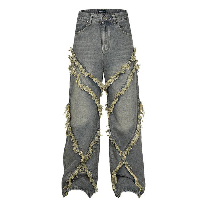 LUW Ripped Distressed Streetwear Jeans