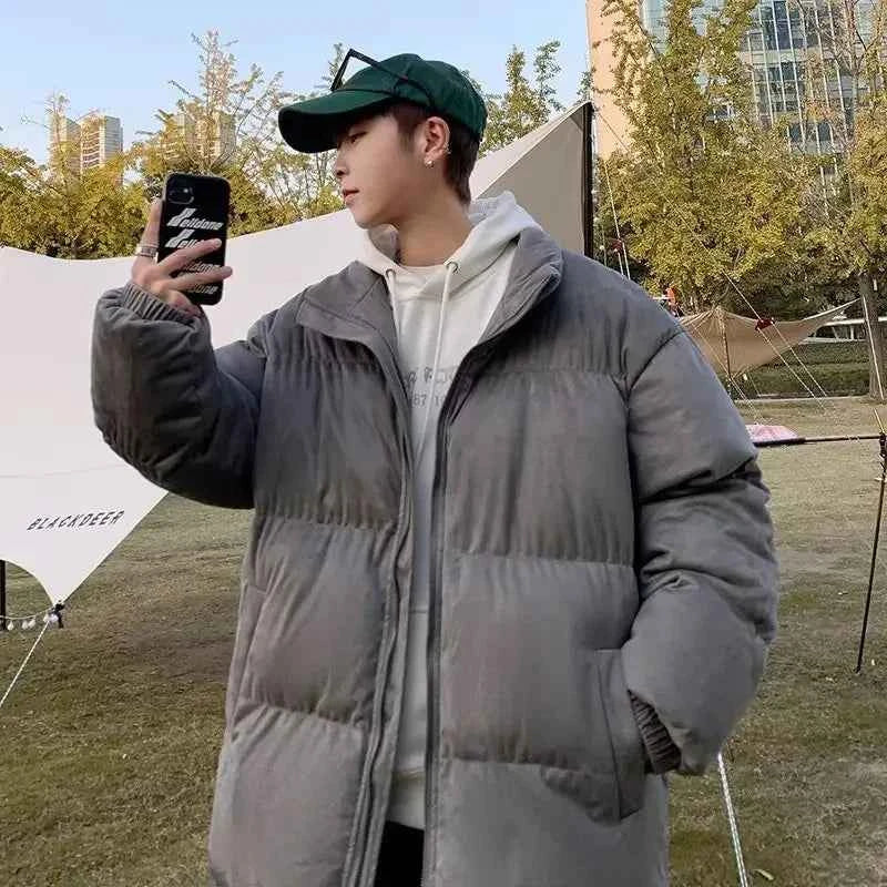 Warm Japanese Style Windproof Fleece Puffer Coat
