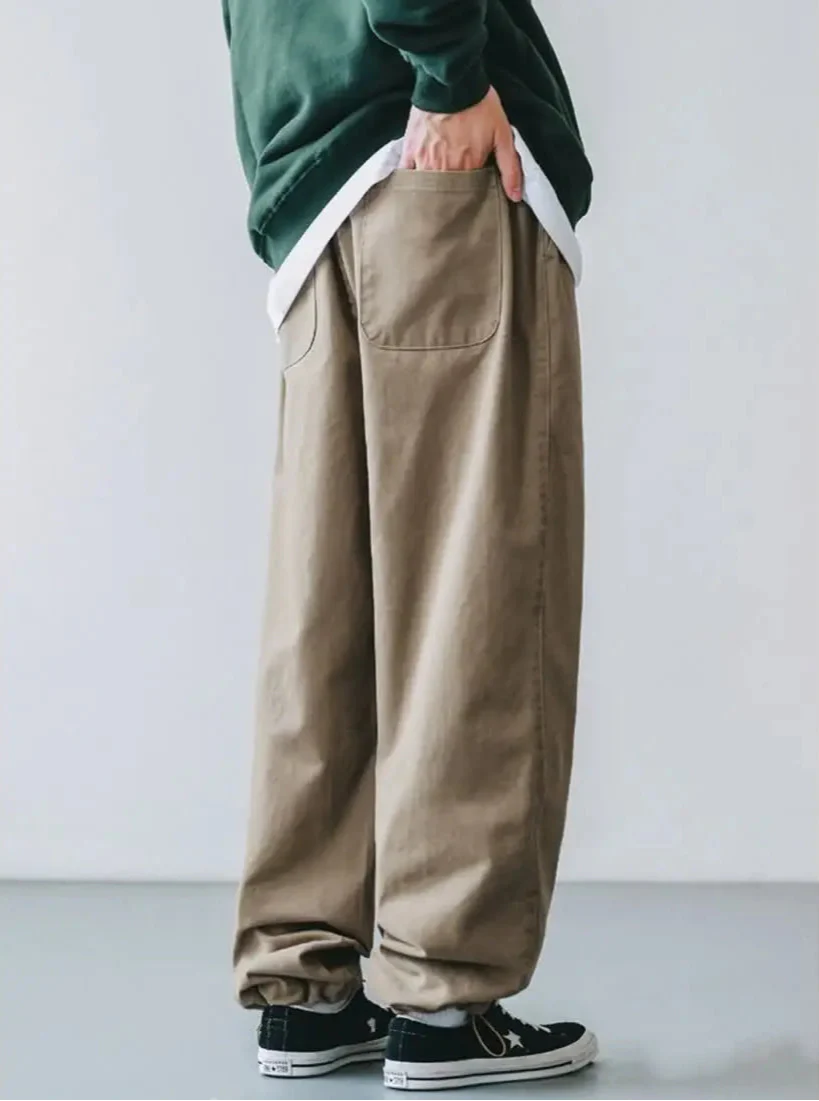 Streetwear Versatile Japanese Retro Loose Work Pants - Luxuryurbanwear
