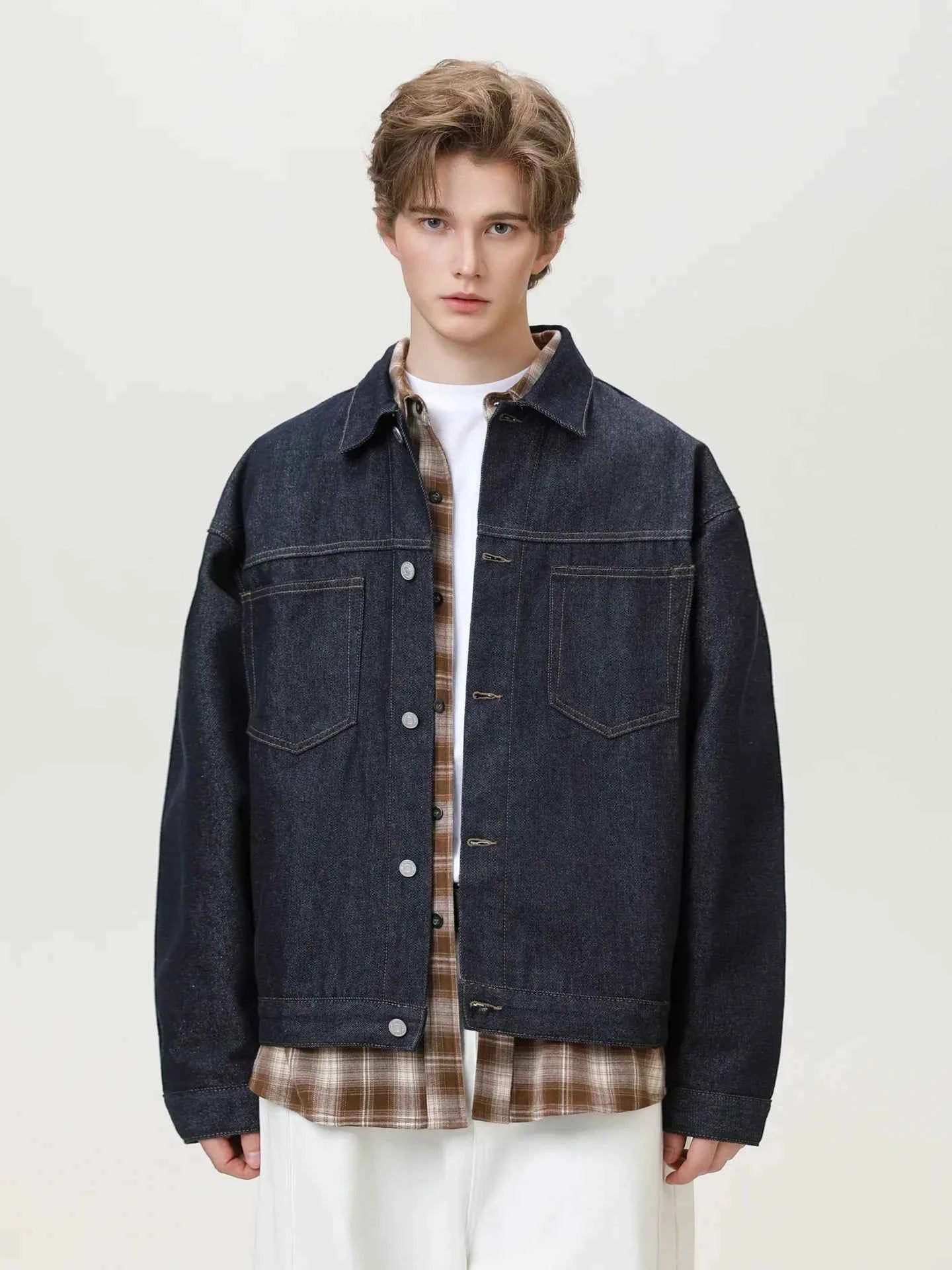 Vibrant Double Pocket Workwear Denim Jacket