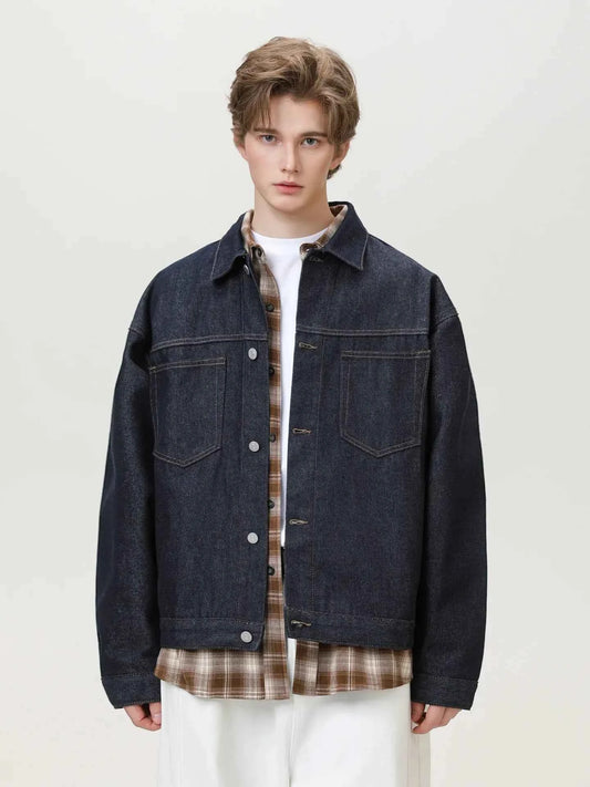 Vibrant Double Pocket Workwear Denim Jacket