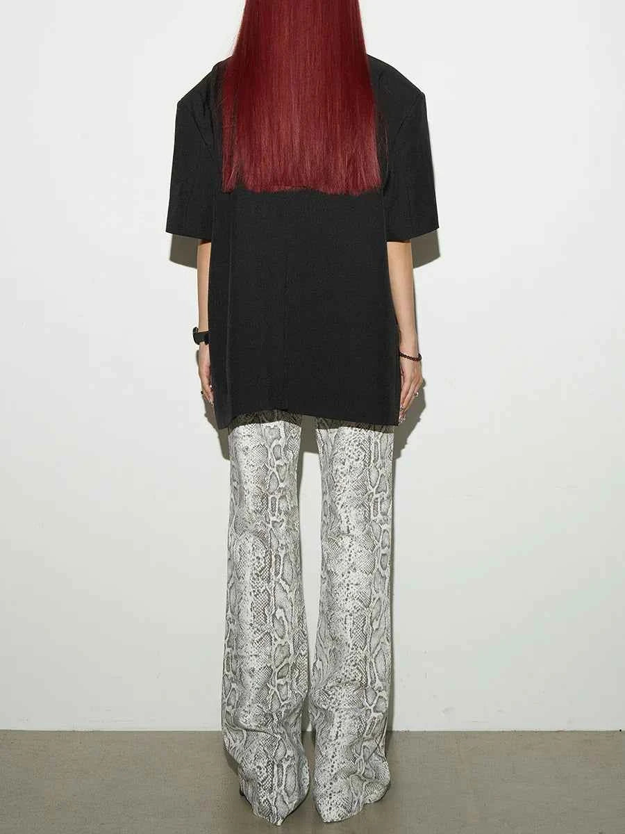 Colorblock High Waist Patchwork Wide Pants