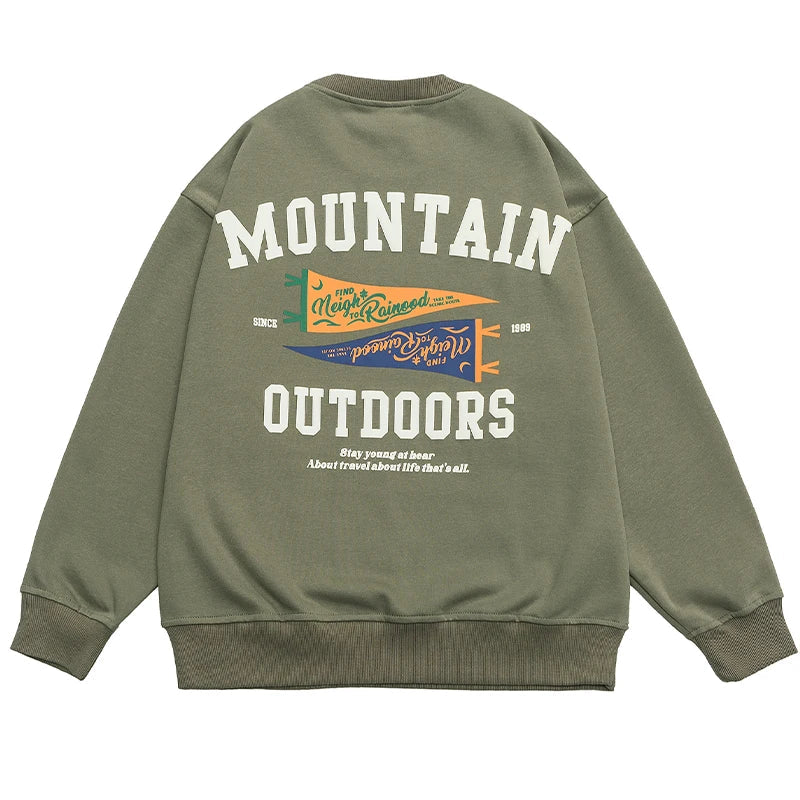 Adventure Mountain Outdoor Pullover Sweatshirt