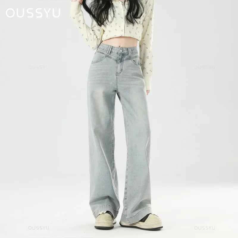 Streetwear Lightweight Wide Leg Denim Jeans