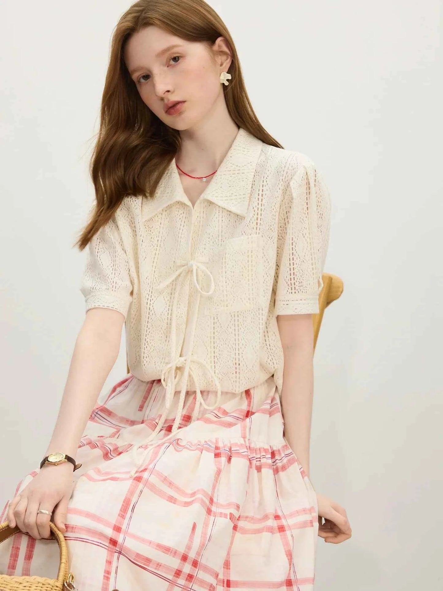 WOmen Hip Hop Chic Lace Detail Knit Cover-Up Cardigan