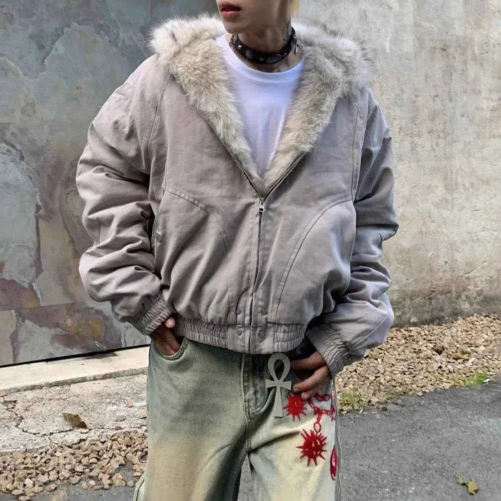 Streetwear Winter Cozy Heavy Plush Jacket