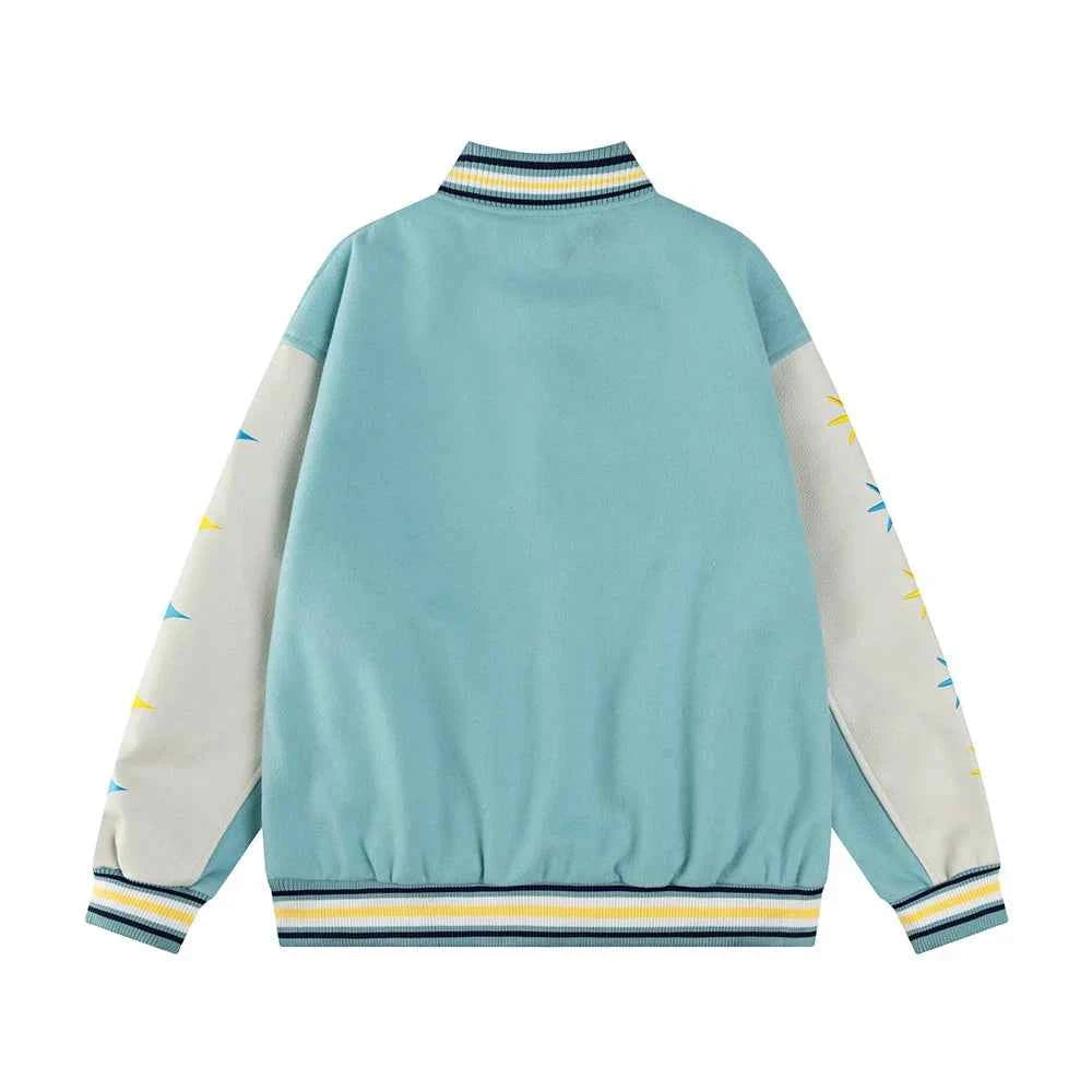 Retro Pu Letterman Embroidery Baseball Varsity Jacket
