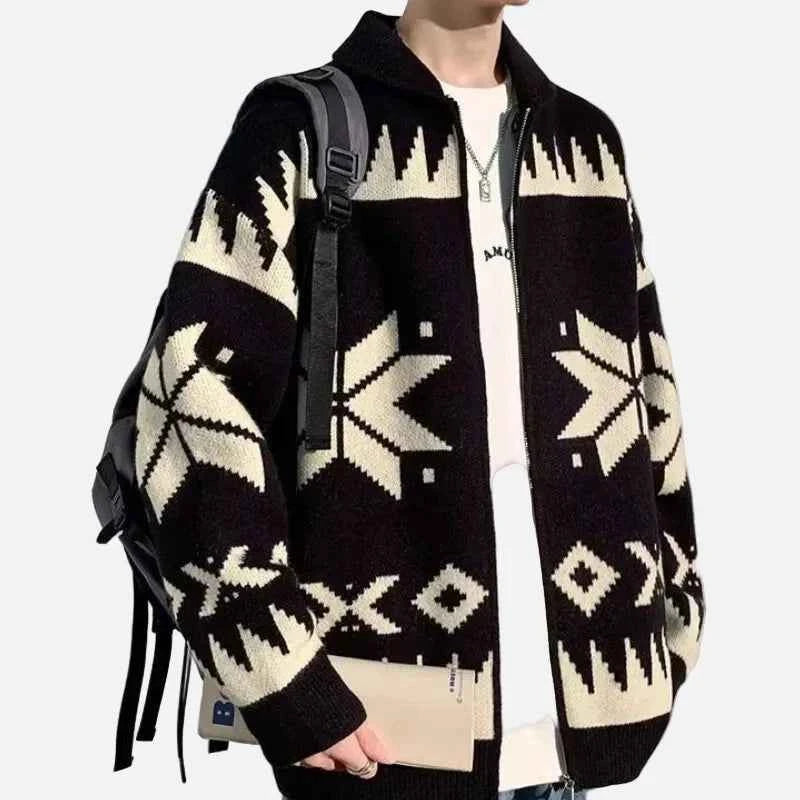 Winter Streetwear Thick Knitted Zipper Cardigan