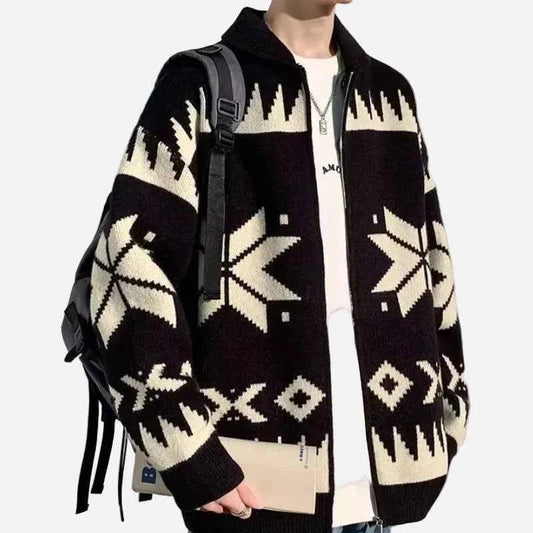 Winter Streetwear Thick Knitted Zipper Cardigan