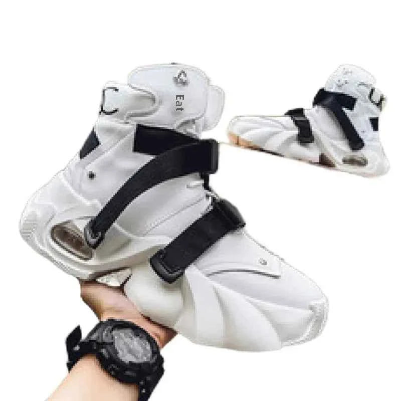 Side profile of Retro Chunky Platform Sneakers showing the 7cm thick sole