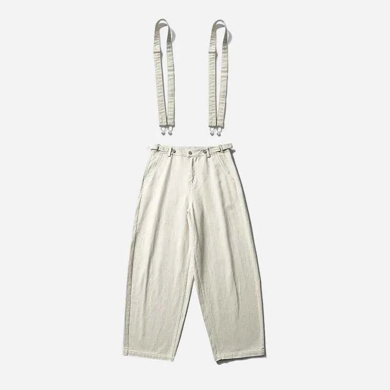 Y2K Detachable Belt Washed Cotton Denim Jeans