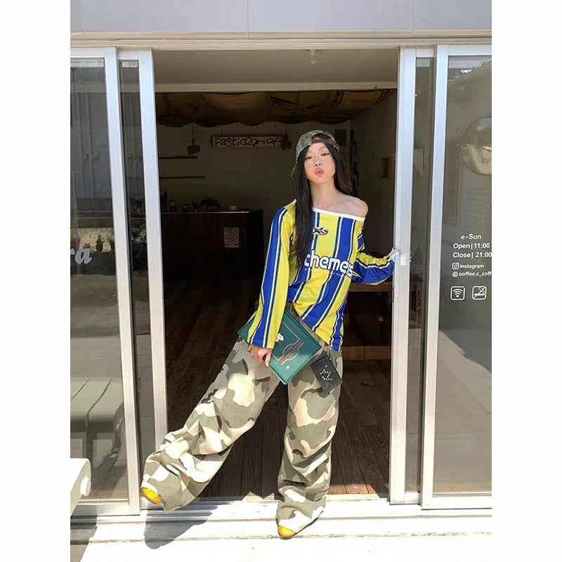 Comfortable Vintage Aesthetic Camouflage Pants