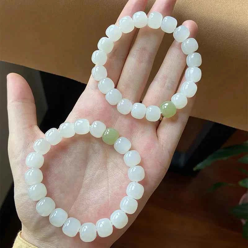 High Quality White Jade Circle Bracelet